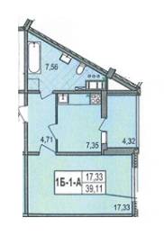 1-комнатная 39.11 м² в ЖК на ул. Милославская, 18 от 16 000 грн/м², Киев