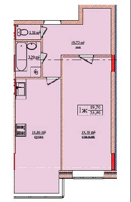 1-кімнатна 53.96 м² в ЖК на вул. Нововокзальна, 69-75 від 25 000 грн/м², Київ