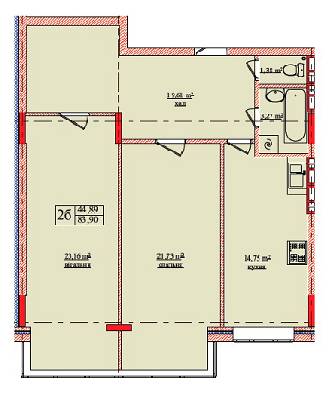 2-кімнатна 83.9 м² в ЖК на вул. Нововокзальна, 69-75 від 25 000 грн/м², Київ