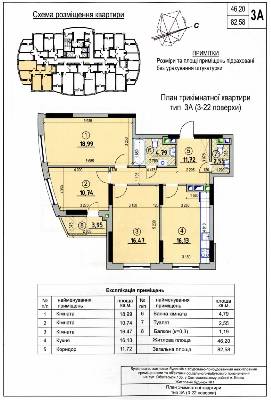 3-комнатная 96.81 м² в ЖК на ул. Обуховская, 135А от 13 780 грн/м², Киев