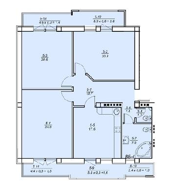 3-комнатная 113.5 м² в ЖК на ул. Ревуцкого, 12 от 35 380 грн/м², Львов