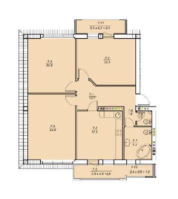 3-комнатная 112 м² в ЖК на ул. Ревуцкого, 12 от 35 380 грн/м², Львов