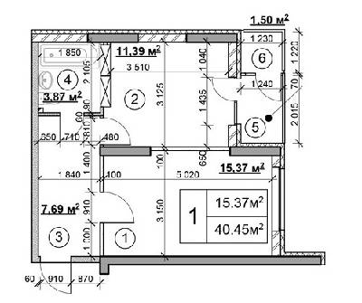 1-комнатная 40.45 м² в ЖК на ул. Соломенская, 20А от 25 500 грн/м², Киев