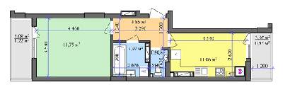 1-комнатная 39.26 м² в ЖК на ул. Хлебная, 4 от застройщика, Львов