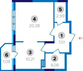 1-кімнатна 45.75 м² в ЖК НАШ будинок від забудовника, Київ