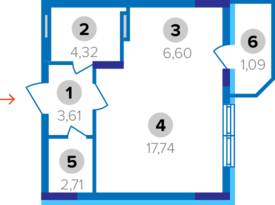 1-кімнатна 36.07 м² в ЖК НАШ будинок від забудовника, Київ