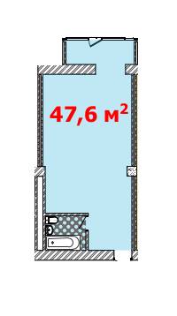 1-комнатная 47.6 м² в ЖК Немецкий проект от 22 250 грн/м², Харьков