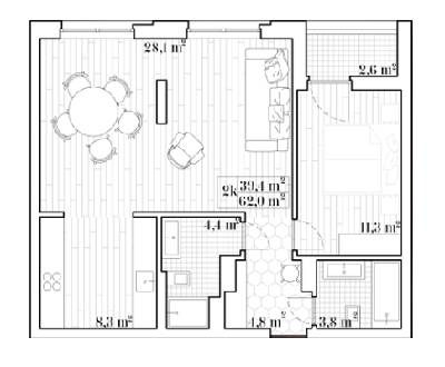 2-кімнатна 62 м² в ЖК San Francisco Creative House від 22 400 грн/м², Київ