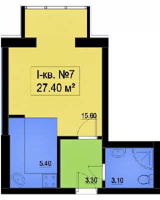 1-кімнатна 27.4 м² в ЖК на ул. Мечникова, 116 від забудовника, м. Ірпінь