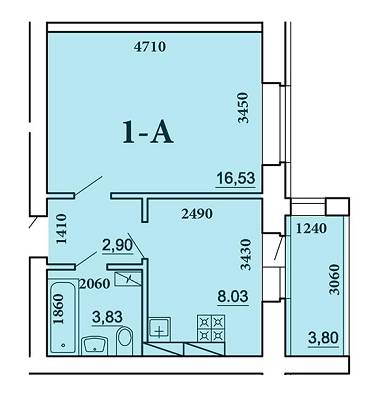 1-кімнатна 35.09 м² в ЖК Новосілки від забудовника, с. Новосілки