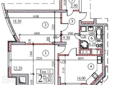 2-кімнатна 73.8 м² в ЖК Оболонь Тауер від 28 000 грн/м², Київ
