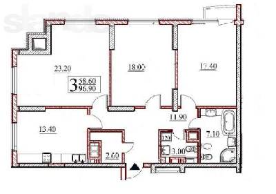 3-кімнатна 96.9 м² в ЖК Оболонь Тауер від 28 000 грн/м², Київ