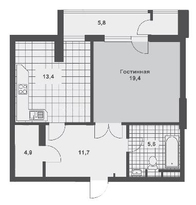 1-кімнатна 61.5 м² в ЖК Панорама на Печерську від забудовника, Київ