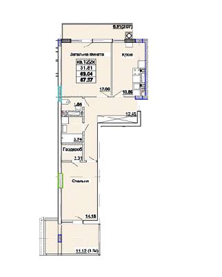2-кімнатна 67.37 м² в ЖК Парк Авеню від 31 050 грн/м², Львів
