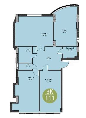 3-кімнатна 111 м² в ЖК Parus від 30 500 грн/м², Івано-Франківськ