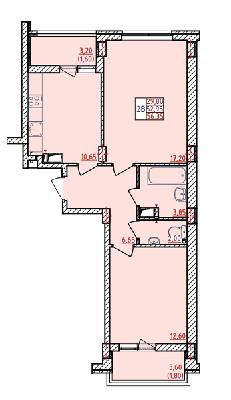 2-кімнатна 56.35 м² в ЖК Кольоровий бульвар від забудовника, м. Чорноморск