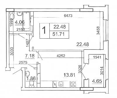 1-комнатная 51.71 м² в ЖК Перлина Кадетського Гаю от 28 000 грн/м², Киев