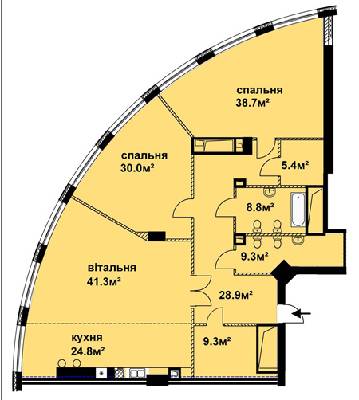 3-комнатная 196.5 м² в ЖК по Кловскому спуску, 7 от застройщика, Киев
