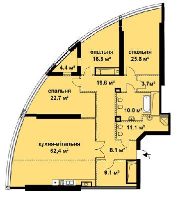 5+ комнат 193.7 м² в ЖК по Кловскому спуску, 7 от застройщика, Киев