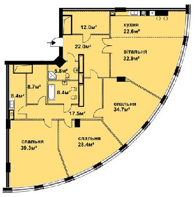 5+ комнат 240.7 м² в ЖК по Кловскому спуску, 7 от застройщика, Киев