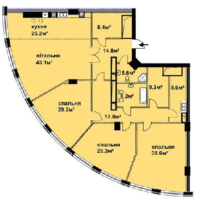 5+ комнат 239.1 м² в ЖК по Кловскому спуску, 7 от застройщика, Киев
