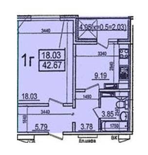 1-кімнатна 42.67 м² в ЖК по пров. Моторний, 11 від 15 585 грн/м², Київ