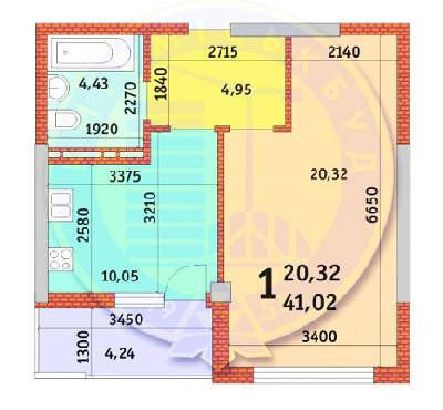1-комнатная 41.02 м² в ЖК по просп. Валерия Лобановского (Краснозвездный), 15/7 от застройщика, Киев