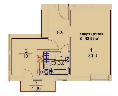 1-кімнатна 43.95 м² в ЖК Підгір`я від 12 450 грн/м², м. Трускавець
