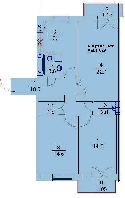 3-кімнатна 81.5 м² в ЖК Підгір`я від 12 700 грн/м², м. Трускавець