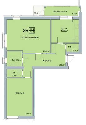 2-кімнатна 78.3 м² в ЖК Перлина Поділля від забудовника, Вінниця