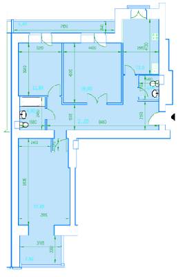 3-кімнатна 106.7 м² в ЖК Полтавський шлях 144 від 13 500 грн/м², Харків