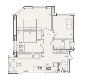 3-кімнатна 75.03 м² в ЖК Приморські Сади від 15 300 грн/м², Одеса