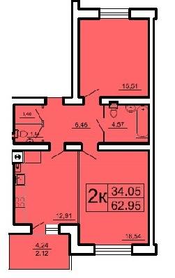 2-кімнатна 62.95 м² в ЖК Ренуар від 16 250 грн/м², Львів