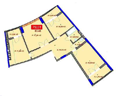 3-комнатная 85.4 м² в ЖК River Park от застройщика, Ивано-Франковск