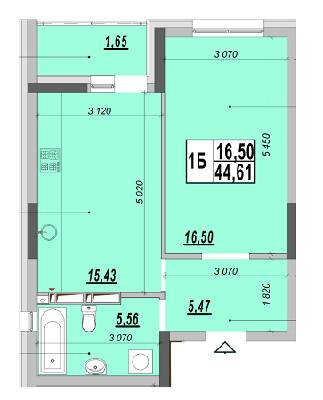1-комнатная 44.61 м² в ЖК Рідне місто от 17 100 грн/м², Киев