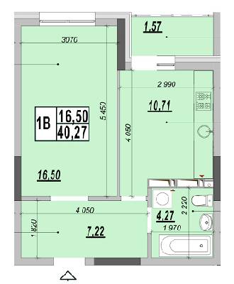 1-комнатная 40.27 м² в ЖК Рідне місто от 17 100 грн/м², Киев