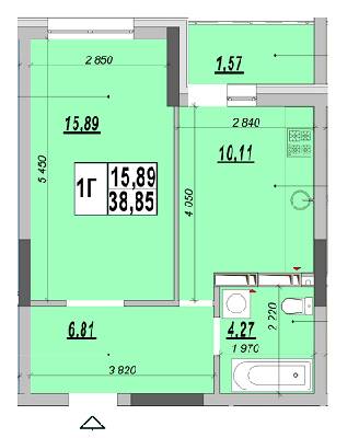 1-комнатная 38.85 м² в ЖК Рідне місто от 17 100 грн/м², Киев