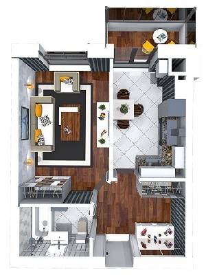 1-комнатная 37.77 м² в ЖК Сакура от 14 900 грн/м², с. Крюковщина