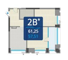 2-кімнатна 61.25 м² в ЖК Славутич від 23 180 грн/м², Київ