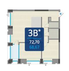 3-кімнатна 72.7 м² в ЖК Славутич від 23 670 грн/м², Київ