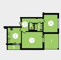 2-кімнатна 73.85 м² в ЖК Соната Бортнянського від забудовника, Львів