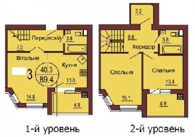 5+ комнат 89.4 м² в ЖК София Клубный от 13 500 грн/м², с. Софиевская Борщаговка