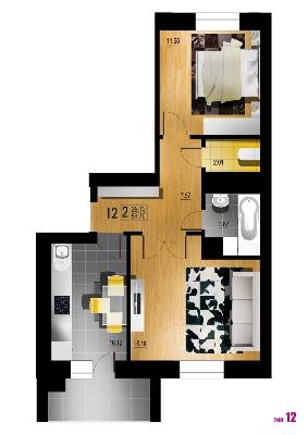 2-кімнатна 58.7 м² в ЖК Щасливий на Петропавлівці від 17 100 грн/м², с. Петропавлівська Борщагівка