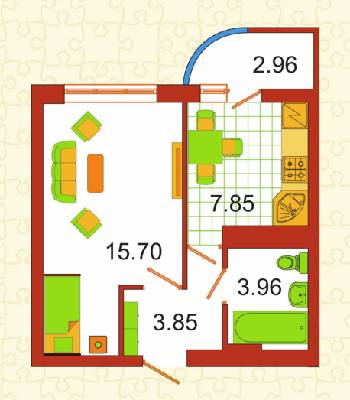 1-кімнатна 31.81 м² в ЖК Сяйво від 20 600 грн/м², м. Ірпінь