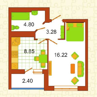 1-кімнатна 34.35 м² в ЖК Сяйво від 21 050 грн/м², м. Ірпінь