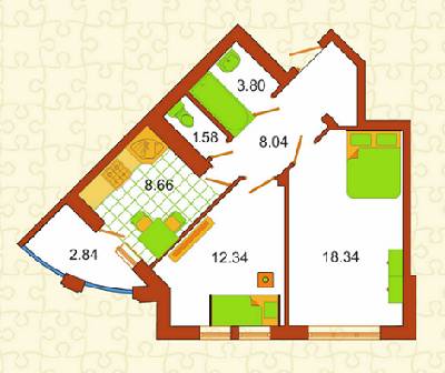 2-кімнатна 53.61 м² в ЖК Сяйво від 21 550 грн/м², м. Ірпінь