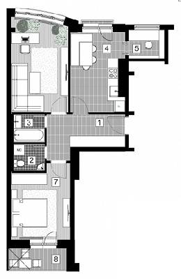 2-кімнатна 58.8 м² в ЖК Женев'єва-2 від 17 070 грн/м², м. Ірпінь