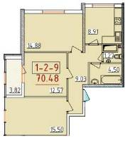 3-комнатная 70.48 м² в ЖК Тридцать четвертая жемчужина от 16 330 грн/м², Одесса
