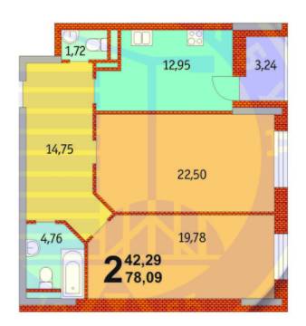 2-кімнатна 78.09 м² в ЖК Французький квартал від 42 406 грн/м², Київ