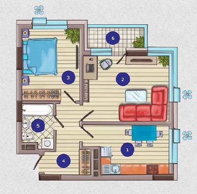 2-кімнатна 59.67 м² в ЖК Французький квартал 2 від 34 920 грн/м², Київ